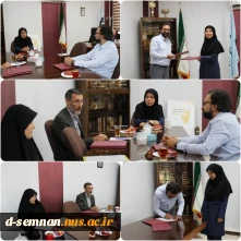 تنظیم تفاهم نامه دانشکده ملی مهارت دختران سمنان با شرکت والادگران سبز در راستای توسعه اشتغال پذیری دانش آموختگان و دانشجویان