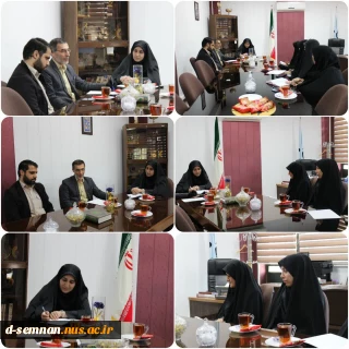 دیدار دکتر فاطمه نعیمی سرپرست دانشکده  ملی مهارت دختران سمنان با اعضای ناحیه بسیج دانشجویی استان سمنان
