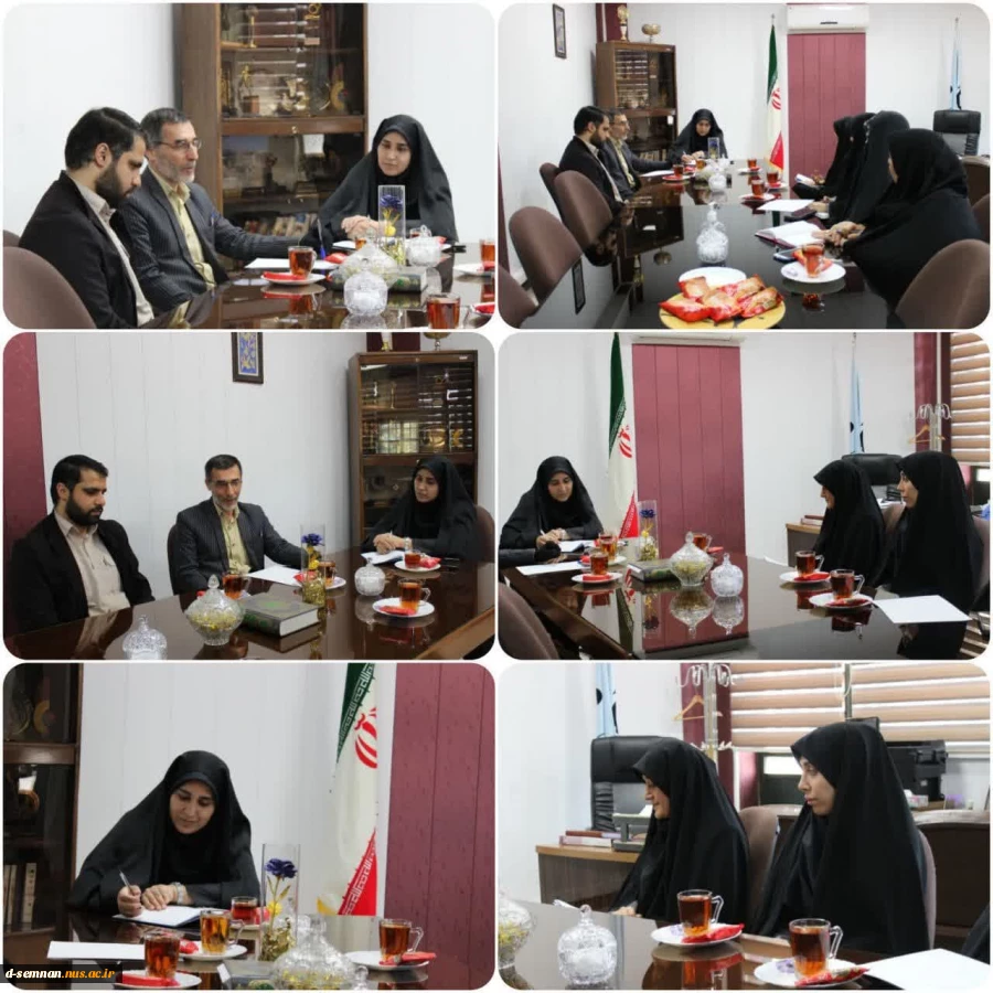 دیدار دکتر فاطمه نعیمی سرپرست دانشکده  ملی مهارت دختران سمنان با اعضای ناحیه بسیج دانشجویی استان سمنان 2