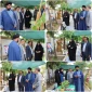 بازدید حجت‌الاسلام والمسلمین طهماسبی نماینده محترم نهاد نمایندگی مقام معظم رهبری، مهندس حیدریه معاونت دانشجویی و فرهنگی دانشگاه ملی مهارت استان سمنان از نمایشگاه قرآن بیان دانشکده ملی مهارت دختران سمنان