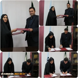 تنظیم تفاهم نامه دانشکده ملی مهارت دختران سمنان با مرکز مشاوره مالی دانش در راستای توسعه اشتغال پذیری دانش آموختگان و دانشجویان