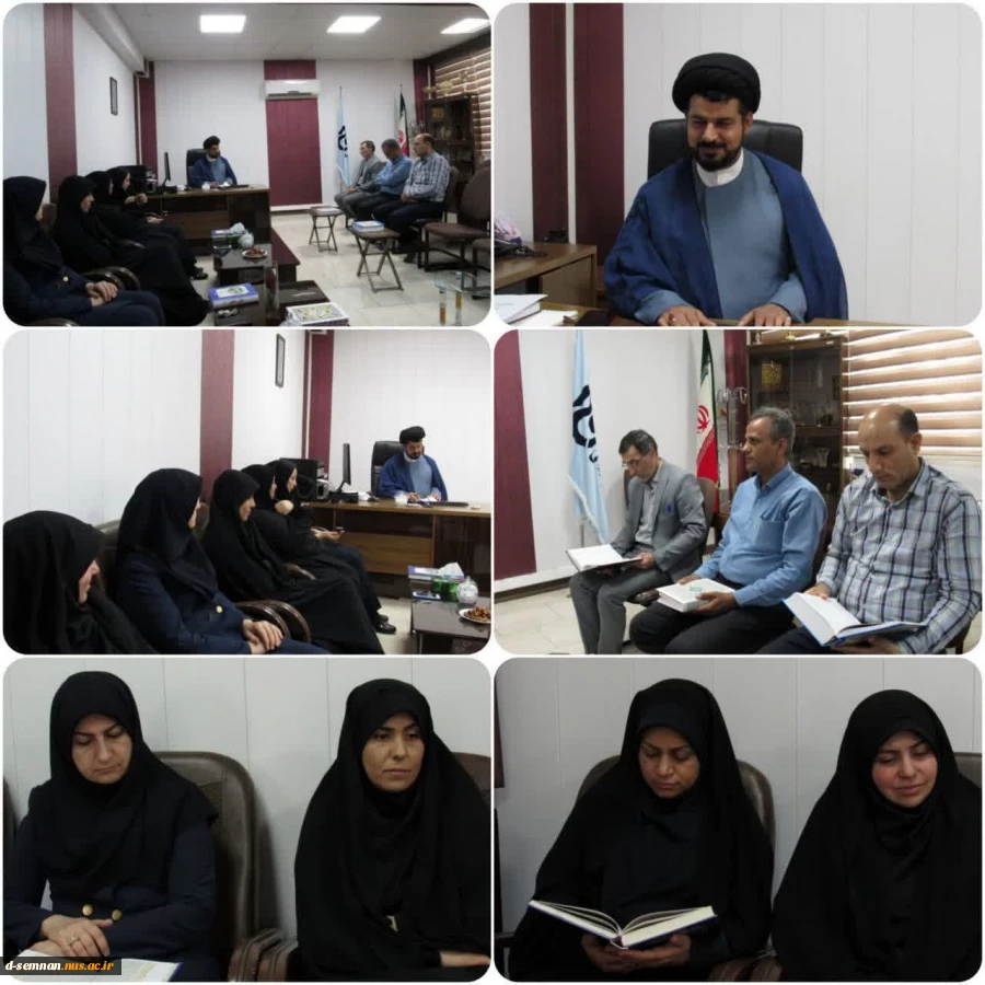 برگزاری جلسه تفسیر یک آیه از قرآن کریم توسط حضرت حجت الاسلام والمسلمین طهماسبی مسئول نهاد نمایندگی مقام معظم رهبری در دانشگاه ملی مهارت استان سمنان  2