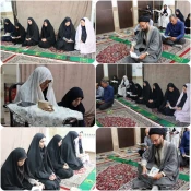 برگزاری مراسم دعای پرفیض زیارت عاشورا همراه با اقامه نماز جماعت ظهر و عصر در نماز خانه دانشکده ملی مهارت دختران سمنان 3