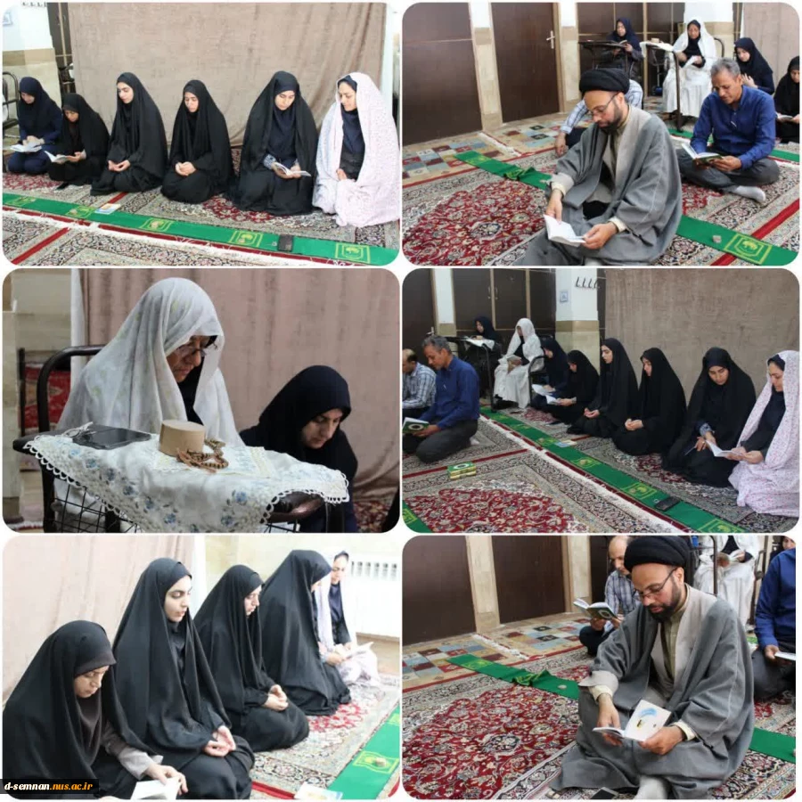 برگزاری مراسم دعای پرفیض زیارت عاشورا همراه با اقامه نماز جماعت ظهر و عصر در نماز خانه دانشکده ملی مهارت دختران سمنان 3