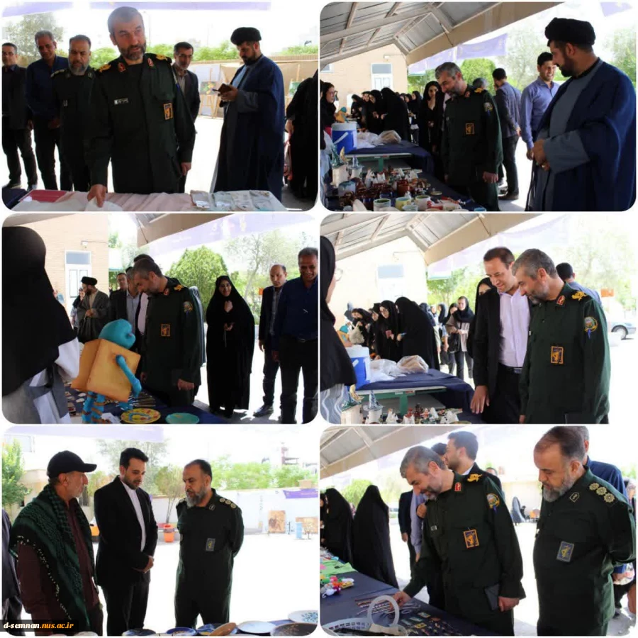 بازدید مسئولان استانی از بازارچه کارآفرینی دانشجویان دانشکده ملی مهارت دختران سمنان
 3