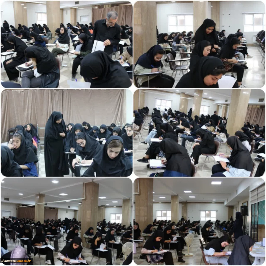 آغاز امتحانات پایان ترم دانشجویان دانشکده ملی مهارت دختران سمنان و بازدید سرکار خانم دکتر نعیمی سرپرست دانشکده از روند برگزاری امتحانات 3
