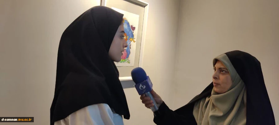 مصاحبه با خبرگزاری صدا و سیما در حاشیه افتتاح نمایشگاه طراحی و تصویرسازی "ایران دخت" دانشجویان دانشکده ملی مهارت دختران سمنان
 5